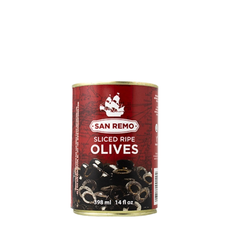 SAN REMO SLICED BLACK OLIVES [398 ML]