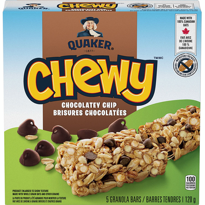 QUAKER CHEWY CHOC CHIP BARS [120 G]