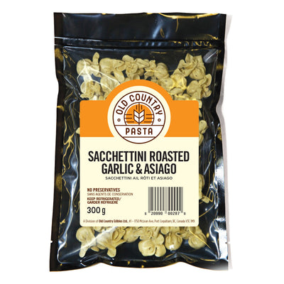 OLD COUNTRY PASTA Sacchettini with Roasted Garlic & Asiago, 300g