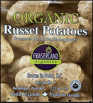 ORGANIC RUSSET POTATOES (US), 5 LB bag