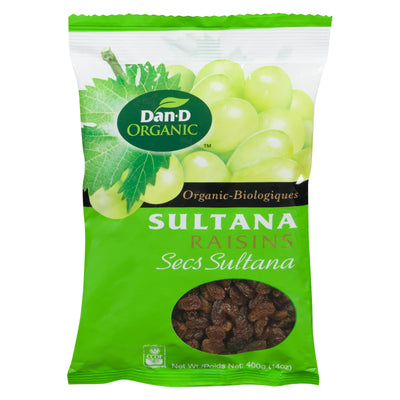DAN-D-PAK ORGANIC SULTANA RAISINS [400 G]