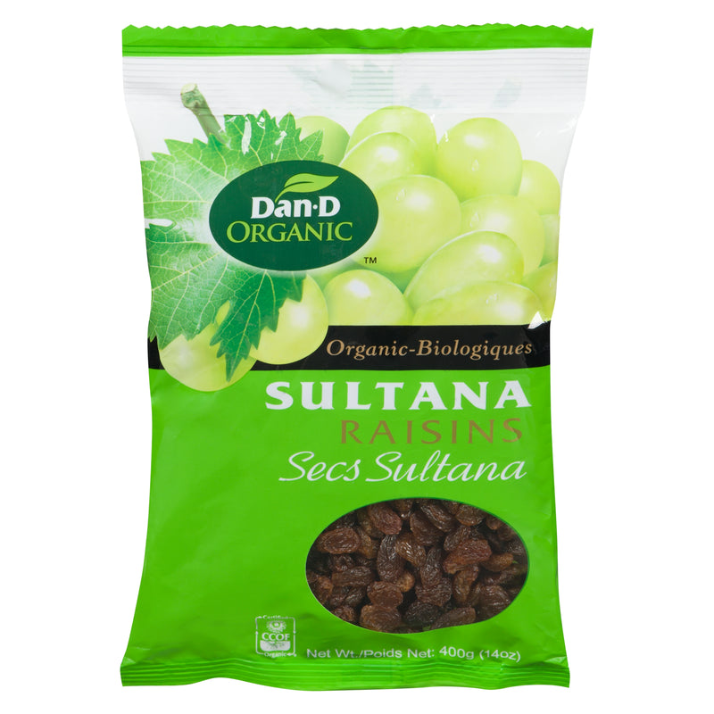 DAN-D-PAK ORGANIC SULTANA RAISINS [400 G]