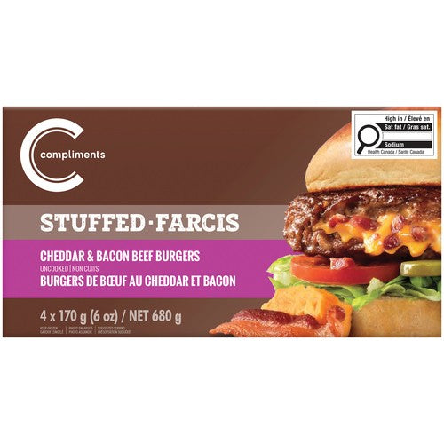 COMPLIMENT CHED BACON BURGERS [680 G]