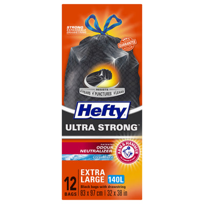 HEFTY X LRG GARBAGE BAGS [12 PK]