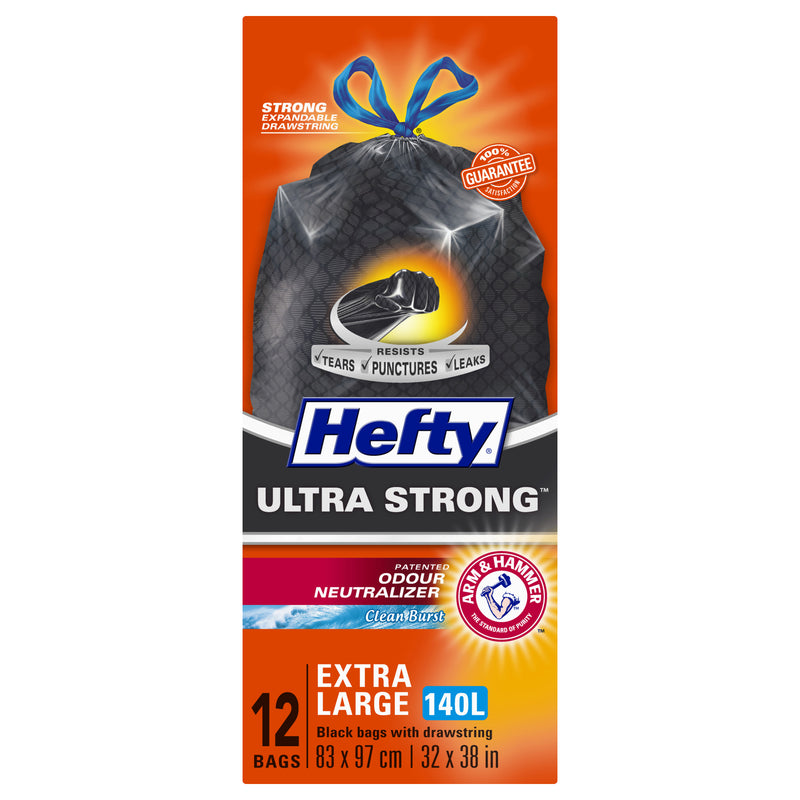 HEFTY X LRG GARBAGE BAGS [12 PK]