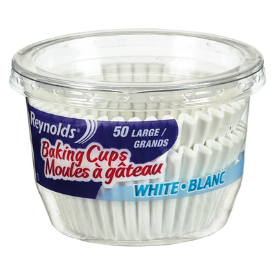 REYNOLDS LG  WHITE BAKING CUPS [50 S]