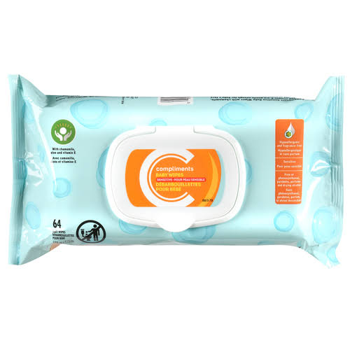 COMPLIMENTS SENSITIVE WIPES [64 S]