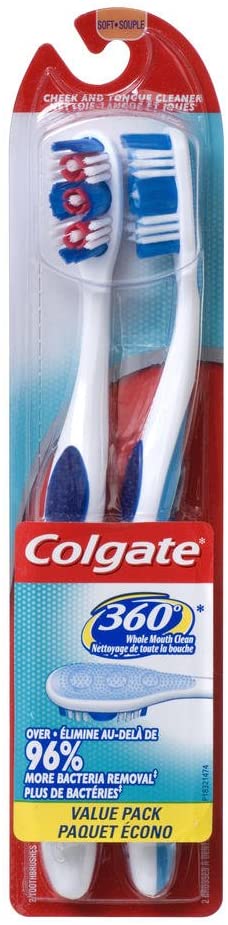 COLGATE T.BRUSH 360MANUAL SOFT [2 PK]