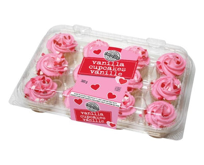 TWO-BITE VALENTINE CUPCAKES Vanilla, 284 G