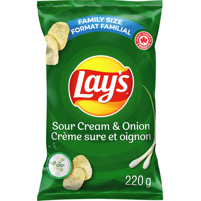 LAYS CHIPS SOUR CREAM & ONION [220 G]