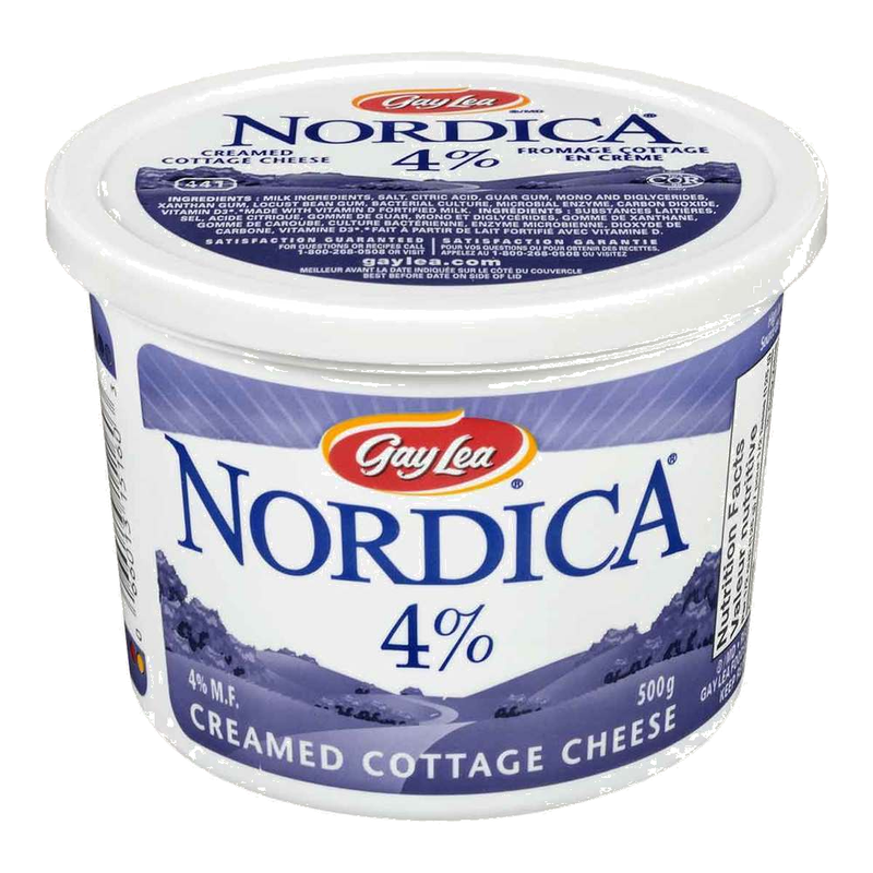 GAYLEA NORDICA 4% CREAMED COTTAGE CHEESE, 500 g