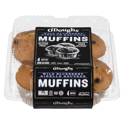 O'DOUGHS GF WILD BLUEBERRY MUFFINS, 300 G