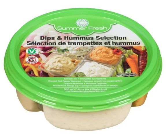 SUMMER FRESH DIPS & HUMMUS SELECTION, 500 g