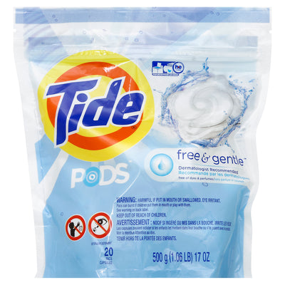 TIDE PODS FREE & GENTLE [20 PK]