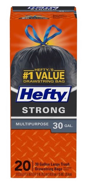 HEFTY LRG GARBAGE BAGS [20 PK]