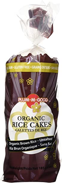 PLUM ORG UNSALTED BROWN RICE [185 G]