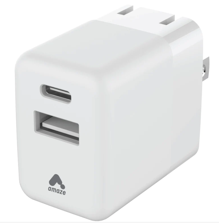 AMAZE DUAL WALL CHARGER, 1 ea