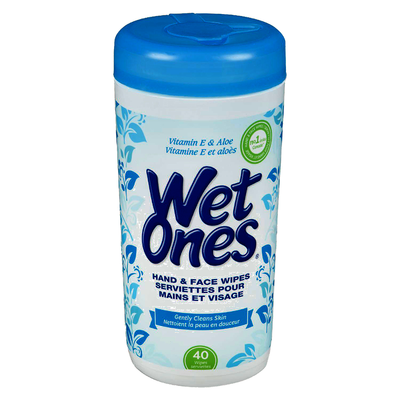WET ONES WIPES W/ VIT E & ALOE [40 S]