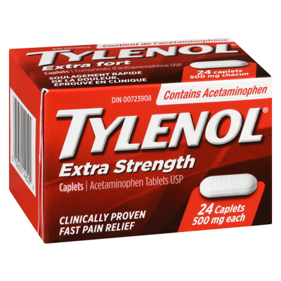 TYLENOL EXTRA STRENGTH CAPLETS [24 S]