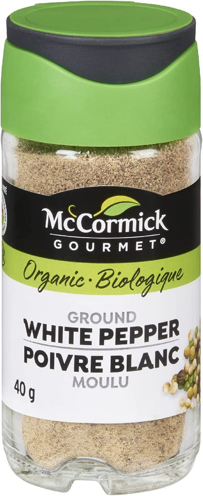 MCCORMICK GOURMET ORGANIC Ground White Pepper, 15 G