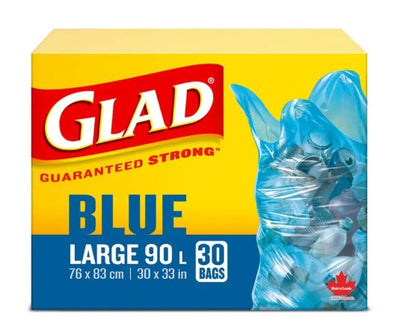 GLAD BLUE LARGE BAGS [30 BAGS]