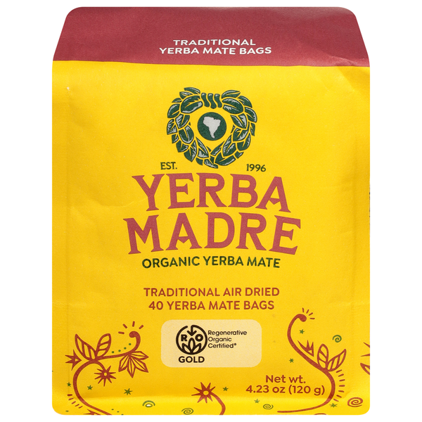 YERBA MADRE ORG TEA BAGS [40 PACK]