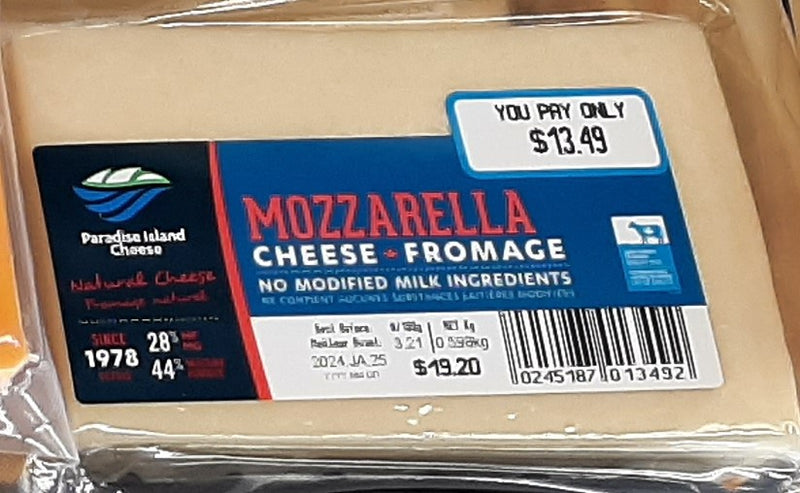 PARADISE ISLAND CHEESE Mozzarella (Lrg)