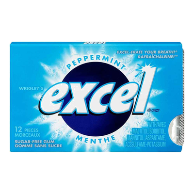 EXCEL SUGARGREE PEPPERMINT GUM [12 S]