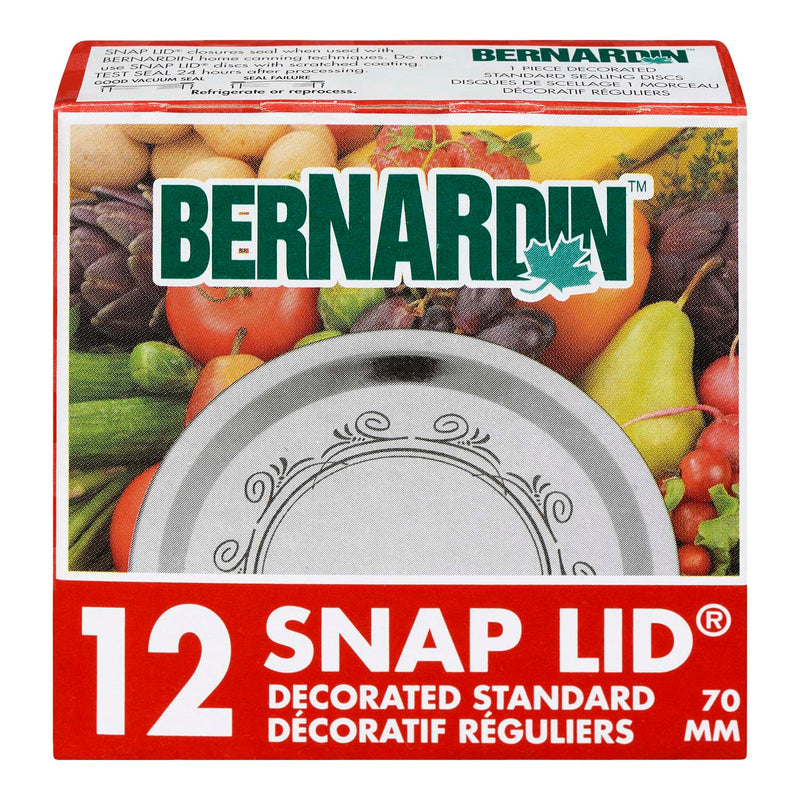 BERNARDIN 1 LID STANDARD SNAP [12 PACK]