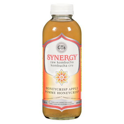 GT'S SYNERGY RAW KOMBUCHA Honey Crisp Apple, 480ml