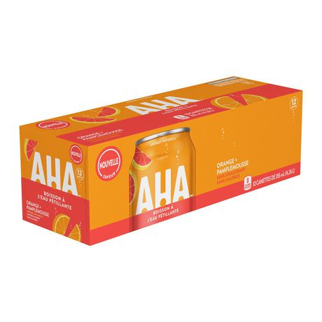 AHA ORANGE GRAPEFRUIT SODA [12 pkg]