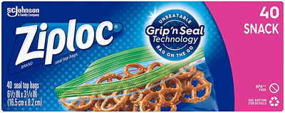 ZIPLOC SNACK BAGS [40 PK]