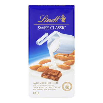 LINDT ALMOND CHOC BAR [100 G]