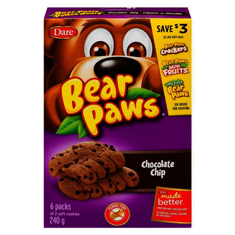 DARE BEAR PAWS CHOC CHIP [240 G]