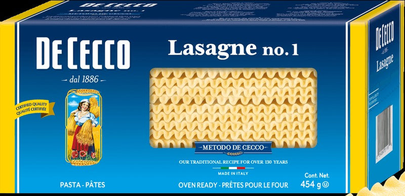 De Cecco Lasagne Noodles, 454 g