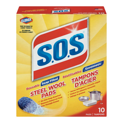 S.O.S. STEEL WOOL SOAP PADS [10 PK]