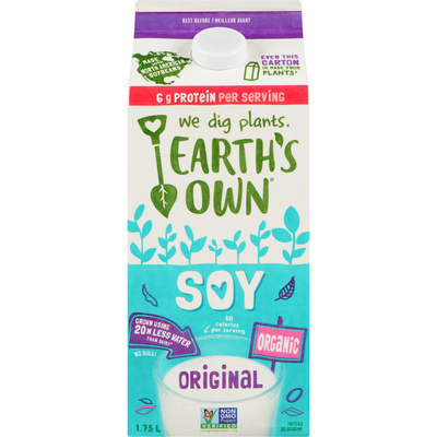 EARTH'S OWN SOY Original, 1.75 L