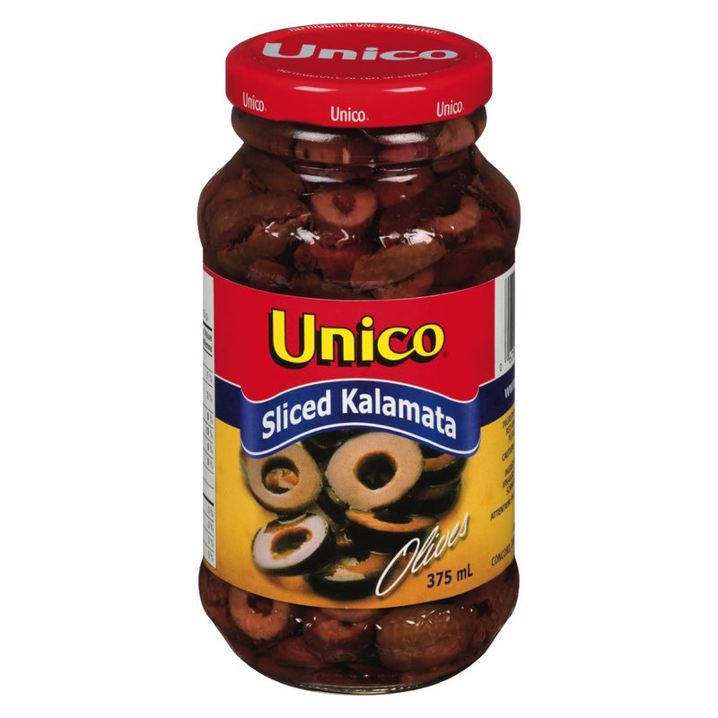 UNICO SLICED KALAMATA OLIVES [375 ML]