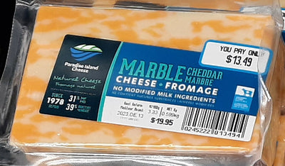 PARADISE ISLAND CHEESE Marble Cheddar (Lrg)