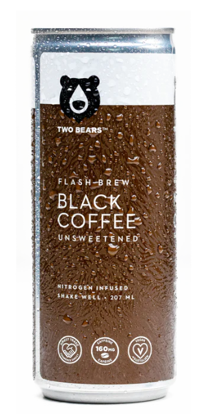 TWO BEARS BLACK COFFEE Original, 207ml