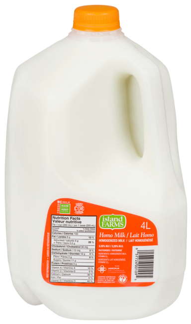 ISLAND FARMS HOMO JUG MILK [4 L]