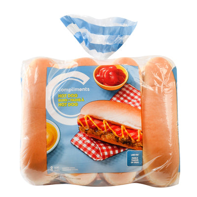 COMPLIMENTS HOT DOG BUNS [8 pkg]