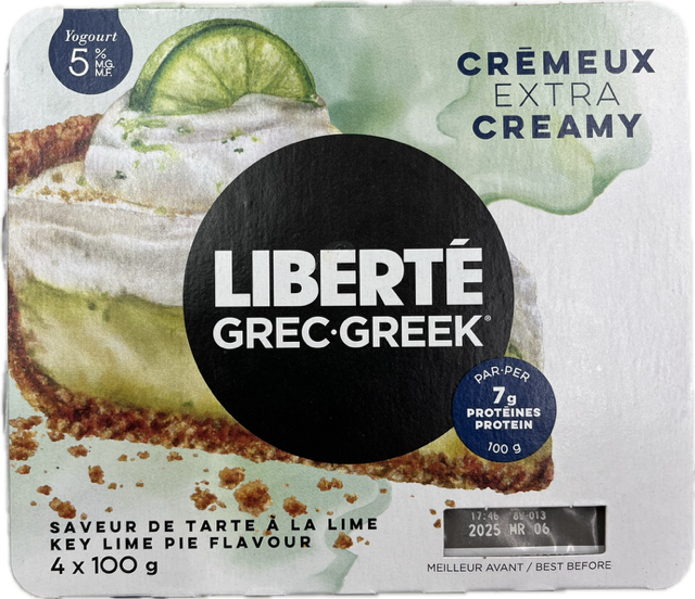 LIBERTE GREEK KEY LIME YOG [4 x100G]