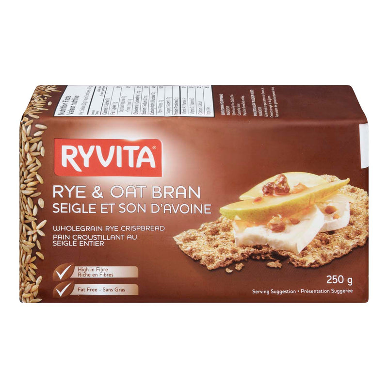Ryvita Rye & Oat Bran Wholegrain Rye Crispbread, 250 g