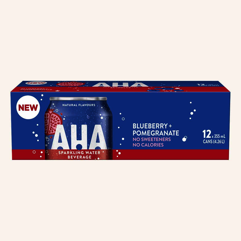 AHA BLUEBERRY POM SODA WATER [12 pkg]