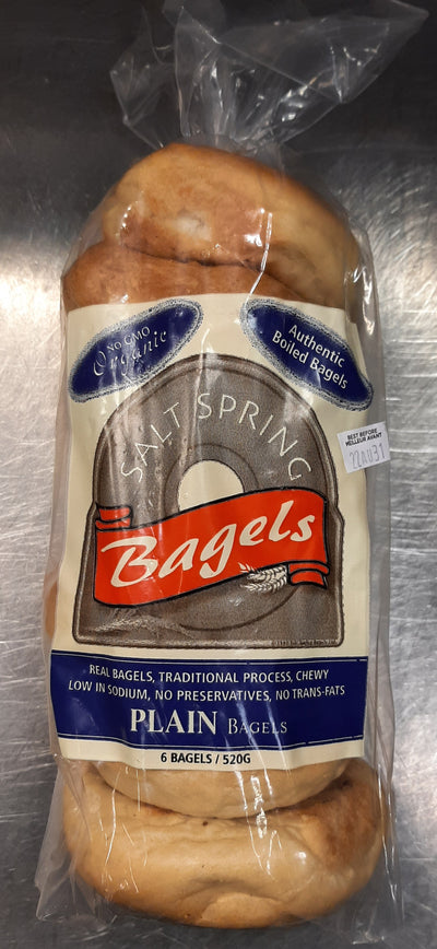 SALT SPRING ORG BAGELS PLAIN [6 PK]
