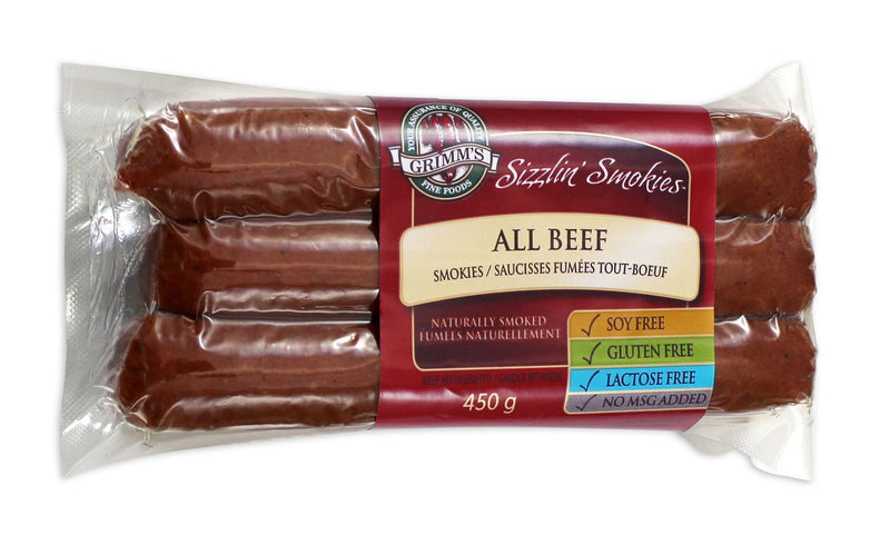 GRIMMS BEEF SIZZLIN SMOKIES [450 g]