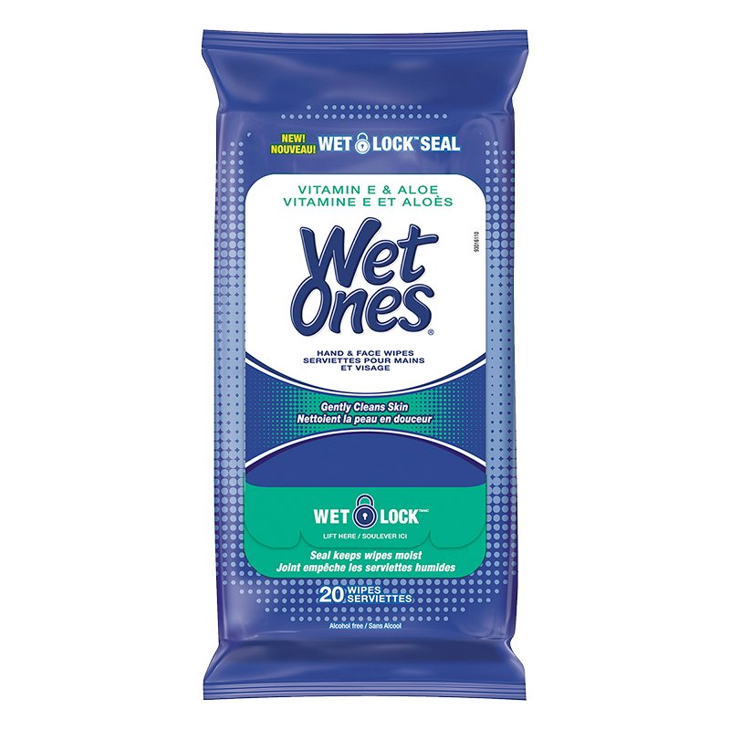 WET ONES WIPES VIT E & ALOE [20 S]
