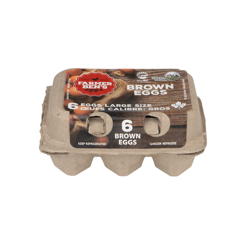 FARMER BENS 6 BROWN EGGS [6 PACK]