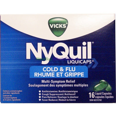 VICKS NYQUIL COLD FLU LIQ CAPS [16 PK]